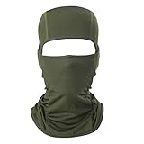 AYPOW Balaclava Gesichtsmaske, weiche atmungsaktive Mehrzweck Winddicht Motorrad Radfahren Balaclava Taktische Kapuze elastische Ski Maske Balaclava Hut Headwear Helm Liner(Armeegrün)