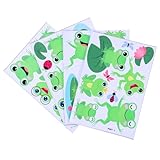 JUMPLAWN 4Blätter Kreative Frösche Wandsticker PVC Abnehmbare Wandaufkleber für Kinderzimmer Deko Teiliges für und Wärme Jedem