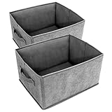 AiQInu Schubladen Ordnungssystem Kleiderschrank Organizer, 2 Stück Faltbare Stoff PE-Hartplatte Unterwäsche Aufbewahrungsbox Schrank Organizer für Socken, BHS, Krawatten, Schals