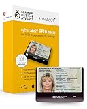 REINER SCT cyberJack RFID Chip-Kartenleser basis | Für den neuen Personalausweis (nPA) Schwarz