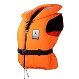 NOARD Rettungsweste für Kinder & Erwachsene geeignet – Seaside in verschiedenen Größen – EN ISO 12402-4 (100 N) (Orange, 60-70 kg)