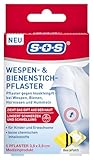 SOS Wespen- & Bienenstich-Pflaster (5 Stk.) – lindert Schmerzen & Schwellungen - Pflaster gegen Insektengift bei Wespen, Hornissen & Hummeln – Für Kinder & Erwachsene – Ohne chemische Inhaltsstoffe