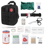 FENGQ Erste Hilfe Set Outdoor, 46 Stück Survival Set First Aid Kit, Medizinische Taktische Tasche, IFAK Erste Hilfe Trauma Set, Reiseapotheke Tasche für Wandern, Outdoor, Camping, Fahrrad, Auto