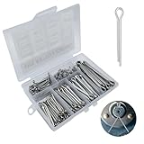 260 Stück Splinte Sortiment, Splint Set, Splinte Sortiment Edelstahl, Splint Sicherungssplint M1 M2 M2.5 M3 M4 M5, für Autos Wohnmobile Gartengeräte