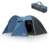 your GEAR Zelt Cetona - 5 Mann Campingzelt mit dunkler Schlafkabine, Kuppelzelt mit 3000 mm Wassersäule, Wohn-/ Vorraum, 2 Eingänge und Stehhöhe, wasserdichtes Festivalzelt