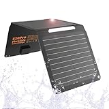 FlexSolar Solarmodul-Ladegerät, 20 W, 5 V, USB-A, USB-C-Ausgang, tragbar, faltbar, kleine Leistung, IP67, wasserdicht, Camping, Rucksackreisen, Wandern, Notfall für Handys, Powerbanks,
