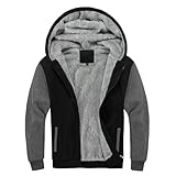 LBL Hoodie Herren Kapuzenjacke Langarm Sweatjacke Fleecejacke Winterjacke Dicker Warm Kapuzenpullover Herren Hoodies Mit Reißverschluss