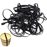 50 Stücke Gummibänder 80×5mm Schwarz Gummis Gummiringe Elastische Breite Dicke Kältebeständige Gummibänder Gummiband Haushaltsgummi für Camping Survival Robuste Bürobedarf