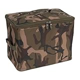 Fox Kühlbox Camolite, 22 Liter, Braun, Camouflage, 37 x 22 x 28 cm, 1,5 kg, Wasserdicht, Gepolsterte Haltegriffe, Reißverschluss-Netzfach, Zwei Klett-Trennwände, Robuste Doppelreißverschlüsse