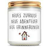 Giftasy Einzugsgeschenke Haus - Duftkerze mit Spruch, Geschenk zum Einzug ins Haus, Einweihungsgeschenk Wohnung Haus, Einzugsgeschenke Wohnung, Richtfest Geschenk, Neues Zuhause