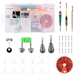 Zite Fishing Angelzubehör Sortiment Basic – Allround Angelausrüstung Set – Tacklebox mit Blei, Posen, Vorfachhaken & Mehr – Aal, Barsch, Forelle, Karpfen, Zander Zubehör Angeln