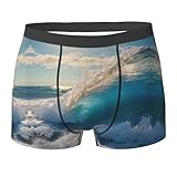 fifbird Herren Boxer Sea Wave Printoft und atmungsaktiv den ganzen Tag Komfort Slip Shorts Unterwäsche für Männer, mehrfarbig, S