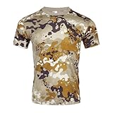 Camouflage-T-Shirts für Herren, klassisch, Baumwolle, Militär-Stil, Rundhalsausschnitt, taktisch, lässig, kurzärmelig, britische Wüste, Camouflage-T-Shirt, Workout, Angeln, Jagd, athletische