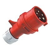 REV CEE-Phasenwender, 400V, 16A, 5-polig, 3Ph + N + PE, wasserd. IP44, rot
