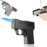 Multifunktionales Butan-Fackelfeuerzeug, Jet-Flame-Feuerzeug, Nachfüllbares Sturmfeuerzeug, Feuerzeug mit Zigarettenetui, Männergeschenk for Camping, Outdoor