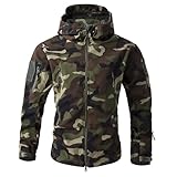 Generisch Blitzangebote, Jagdbekleidung Herren Windbreaker Warme Wasserdicht Feldjacke Tarnjacke Herren Jagd Camouflage Flecktarn Field Jacket Herren Jacket Militär Jacken Angeljacke M