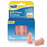 Fioobie Lab-getestete 36 dB Schaumstoff-Ohrstöpsel, 5er-Pack mit Etui, wiederverwendbare Geräuschreduzierung für Schlaf, Reisen und Fokus