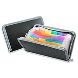 Quittung Coupon Organizer, 2 Stück Reißverschluss Coupon-Währungs-Organizer mit 13 Fächern Reißverschluss Dokumentenorganizer für Gutscheine, Quittungen, Bargeld, Rechnungen, Tickets