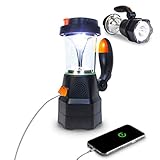 SELBST-SICHER 4in1 LED Laterne mit Kurbel & Akku | Notfallradio | Powerbank | Handyladegerät | SOS-Sirene | optimal bei Stromausfall, Blackout, Camping, Freizeit