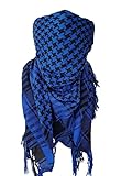 THE ART BOX Men Shemagh Wickeln Baumwolle Scarf Königsblau - 110x110cm Unisex Halstuch Palästinenser Tuch Military Kufiya Taktisch Wüste Arabisch Scarf
