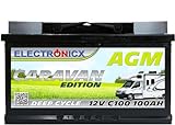 Electronicx Wohnwagen AGM Batterie 100Ah 12V - Mover Solarbatterie Camping Solar Akku batterien wohnmobil solaranlage deep-cycle-batterien camper 100 Ah Akkus