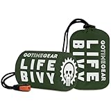 Go Time Gear Life Bivy Notfall Überlebensunterkunft - 2 Personen Notfallzelt - Verwendung als Überlebenszelt, Notunterkunft, Schlauchzelt, Überlebensplane - Grün 2 Pack