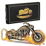 LOHAME Motorradöffner Vintage Motorrad Bier Flaschenöffner Einzigartiges Biergeschenk mit Geschenkbox Vatertagsgeschenk Motorrad Geschenke für Männer ihn Opa Papa Vater Freund Vatertag Oktoberfest