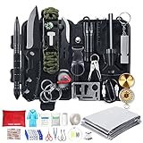 Survival Kit, 54 in 1 Erste Hilfe Set Auto Outdoor Zuhause, Notfall Ausrüstung Stromausfall First Aid Kit Survival Set Überlebensausrüstung Valentinstag Geschenke für Männer Papa