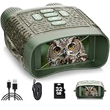 Nachtsichtgerät Militär, 4K UHD 48MP Infrarot-Fernglas Nachtsichtgerät, Nachtsichtgeräte Jagd mit 32GB TF-Karte 10X Digitalzoom Reichweite 300M, 5000mAh Wiederaufladbares für Jagd Sicherheit Camping