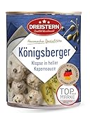 DREISTERN Königsberger Klopse 800g I 8 Klopse in heller Kapernsauce I Herzhaftes Fertiggericht in recyclebarer Konservendose I Lange Haltbarkeit dank natürlicher Konservierung I Hausmacher Qualität
