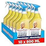 Meister Proper Sprühen-Wischen-Fertig Mehrzweck-Reinigungsspray Citrusfrische 10x800ml, Streifenfrei keine aggressiven Rückstände