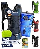 SASMO® Trinkrucksack mit Thermofach | Trinkrucksack Laufen - Ultraleicht 300g | Laufrucksack mit Trinkblase | Trinkrucksack Fahrrad | Laufen, Fahrradfahren & Joggen