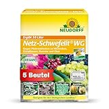Neudorff Netz-Schwefelit WG – Zur wirksamen Bekämpfung von Pilzkrankheiten wie Echter Mehltau an Zierpflanzen wie Rosen, Gemüse und Obst, 75g, weiß