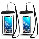 Molain Wasserdichte Handytasche 2er Pack Universelle Handy Trockentasche, Kompatibel für Outdoor Wassersport, Bootfahren, Wandern, Kajakfahren, Angeln Schwarz