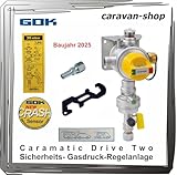 GOK Zweiflaschenanlage 30mbar Vertikal Caravan Wohnmobil Crash-Sensor Regler Gas