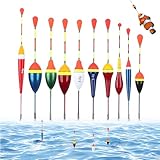 Diffaxy 10 Stück Angelposen, Angelzubehör für Angeln, 7 Größe Knicklichtposen Schwimmer Angeln Set für Angeln in Stillem und Fließendem Wasser