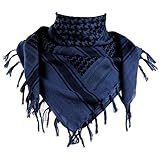 FREE SOLDIER Halstuch/Kopftuch Shemagh,100% Baumwolle Pali-Tuch Schals Unisex,Blau,110 * 110cm