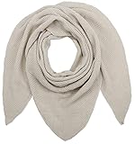 Ever Bloom Damen Schal, Strick Dreieck Schale, Weiches Dreieckstuch, Leichter Strickschal, Halstuch für Frauen und Mädchen Lang, Einfarbig 195 * 80 cm, Schal Farben:Beige