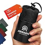 Armadic Hüttenschlafsack aus Mikrofaser (nur 230g) - Ultra leicht, klein und dünn. Reiseschlafsack, Schlafsack Inlett, Inlay I Ideal für Backpacking, Hostels und Berghütten (Navy Blau)