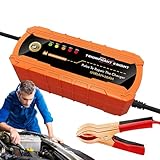 Batterie-Reparatur-Ladegerät – Kfz-12-Volt-Batterieladegerät | Schnellladendes Intelligentes Ladegerät | Blei-Säure-Batterieladegerät Mit Smart Display, Bat-Ladegerät