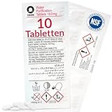 Wicked Chilli Oasis Wasserreinigungstabletten für Trinkwasser [10Stk.] - 20-25L Trinkwasser pro Tablette zur Wasseraufbereitung - Chlortabletten