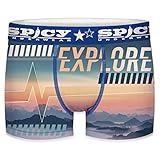Spicy Herren Unitary Boxer Slip für Herren-Mikrofaser-92% Polyester, 8% Elasthan, Unitario Hombre T680-4, XL