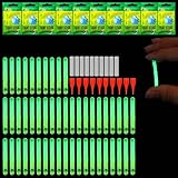 MisFun 50 Stück Knicklichter Angeln, 4,5x37mm Leuchtstäbe für Angelrute, Fishing Glow Sticks Nachtfischen Fluoreszierendes, Licht Float Angelzubehör für Nachtfischen, Nachtlicht Knicklicht Angeln