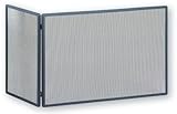FIREFIX 125/8NO Funkenschutzgitter mit Gittergeflecht, Stahl schwarz, 750 x 450 x 500 mm (B x Flügeltiefe x H)