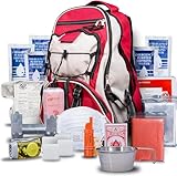 Blue Seventy-Two – Pro Series – Red Deluxe 72 Stunden Notfallrucksack Survival Kit für 1 Person | Survival Kit für Waldbrände, Erdbeben, Tornado, Hurrikan und andere Notfälle