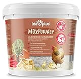 Ida Plus - MitePowder – Natürlich gegen die Rote Vogelmilbe – Effektiver als Kieselgur oder Kieselerde – Ökologisch zugelassen – für Hühner, Wachteln & anderes Geflügel - OHNE CHEMIE - 250g