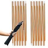 TRIWONDER 2 Stück Zeltstange, Alu Zeltstange Reparatur Set, Tarp Pole Tarpstange, Aufstellstangen Ersatz-Zeltstangen für Camping Wandern Tarp Zelt (Gold - 3.33m)