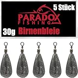 Paradox Fishing Birnenblei Sets 5X 30g I Blei Angeln Grundblei Angeln Set Blei Angel Gewichte Angelzubehör