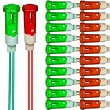 Gebildet 20Stück LED Kontrollleuchte 10mm Energiesparende LED-Kontrollleuchte Spannung 230VAC Strom Quadratisch Montagelochgröße 10mm (Rot und Grün)