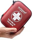 Outdoor Panda Erste Hilfe Set - DIN 13167 Erste Hilfe Tasche Mit Notfallbeatmungshilfe Verbandskasten Rettungsdecke - 17 x 13 x 6 cm Für Camping Wandern Sport Auto Zuhause